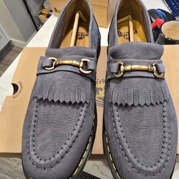 DR. MARTENS Adrian Snaffle Loafer Grey / Washed Denim 31588764 Mens US Size 13 - Picture 4 of 9